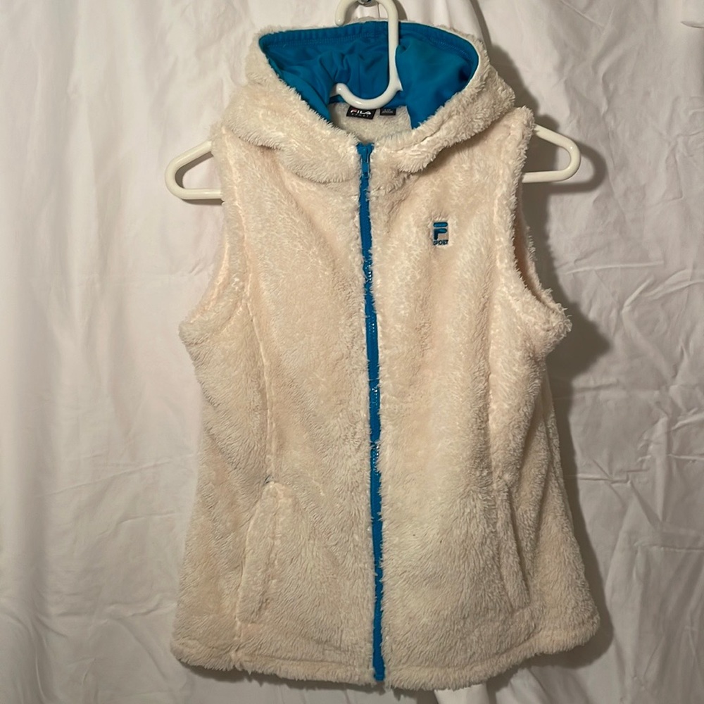 FILA Girls L/14 Faux Fur Hoodie Vest